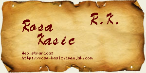Rosa Kašić vizit kartica